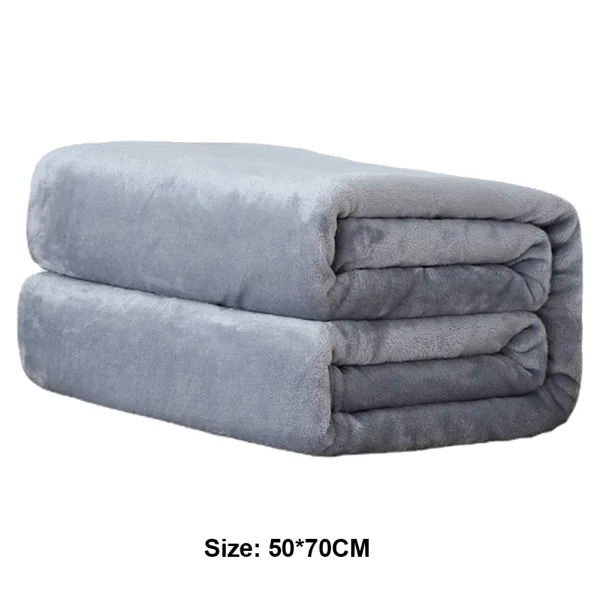 Coperta di flanella Super morbida divano in tinta unita copriletto traspirante coperta in pile corallo bambini adulti copriletto morbido e caldo 6