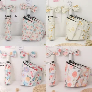 Ombrello automatico Bellissimo fiore Pittura a olio Modello Viaggio Ombrello pieghevole portatile Ombrello antipioggia Ombrello antivento 1