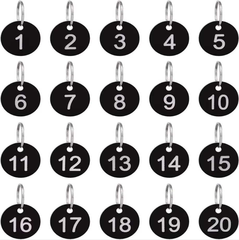 Numero targa in alluminio Tag chiave mano cerchio coda targa 1