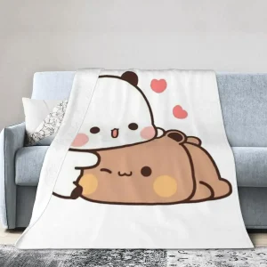 Bubu Dudu Panda Bear coperta morbida e calda flanella coperta peluche per letto soggiorno Picnic viaggio casa divano 1