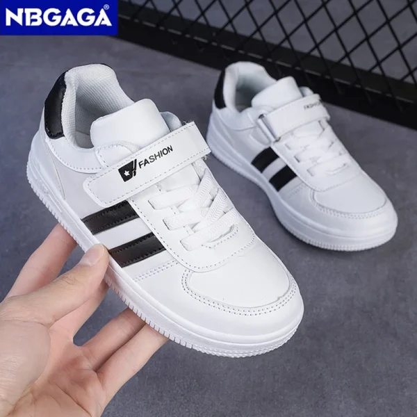 Ragazzo Bambini Sneakers Scarpe bianche per ragazze Sport Tenis Casual Bambini Scuola Scarpe da corsa da passeggio Antiscivolo Taglia 28-39 2
