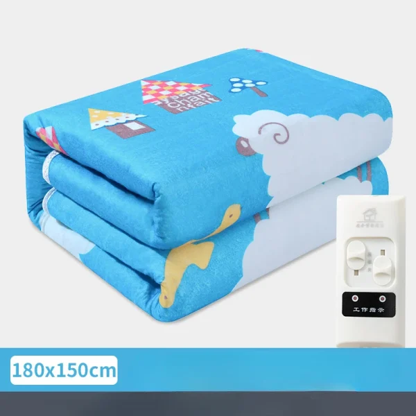 Coperta riscaldante elettrica Termostato automatico Scaldino Materasso da letto Spina europea 220V Tappeti riscaldati elettrici Tappetino 4