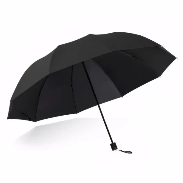 Ombrello pieghevole oversize da 130 cm Ombrello da sole e da pioggia grande antivento e impermeabile per viaggi e uso familiare 2