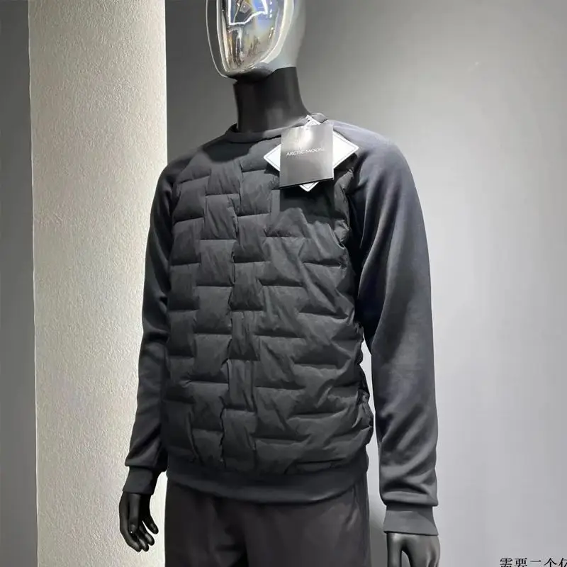 Felpa con cappuccio calda autunno e inverno Pullover con cerniera da uomo all'aperto Cool All Match Felpa con cappuccio patchwork Top a maniche lunghe 3