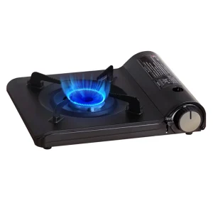 Prezzo all'ingrosso Fornello da campeggio leggero per esterni Bruciatori metallici facili da trasportare Fornello a gas portatile ultrasottile 1