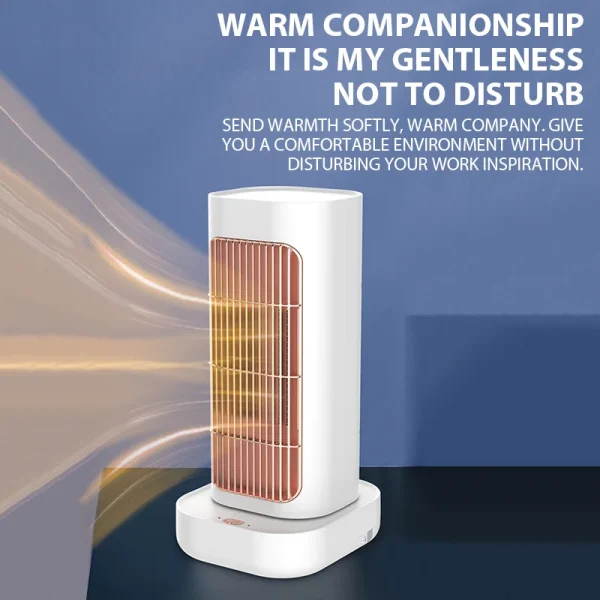 Stufa Elettrica 1300W 90 °   Oscillazione Ventilatore d'aria calda PTC Termoventilatore in ceramica Desktop domestico Piccolo riscaldamento rapido Camera da letto Scaldino 3