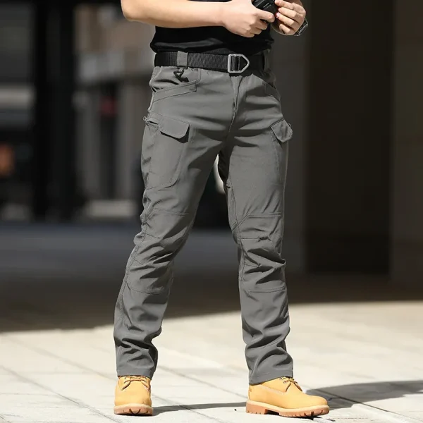 Pantaloni da trekking resistenti all'acqua elasticizzati per esterni primavera-autunno - Pantaloni utili militari tattici mimetici nel deserto resistenti all'usura 2