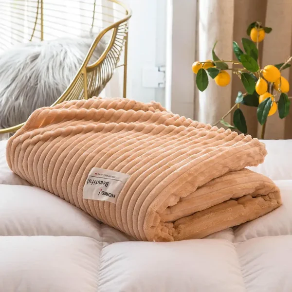 Coperte per letti Tinta unita giallo Morbida calda 300GSM Coperta in flanella quadrata scozzese sulla coperta da tiro con spessore del letto 4