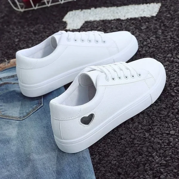 *2025 Nuovo nella moda Casual Scarpe da ginnastica bianche Scarpe da donna per scarpe da donna Estate PU Scarpe basse in pelle con plateau Zapatillas Mujer 6