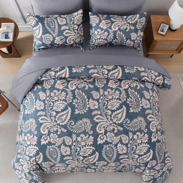 Set trapunta con motivo paisley con federa da 2 pezzi Piumini caldi primaverili e autunnali Coperta delicata sulla pelle Letto matrimoniale singolo 3
