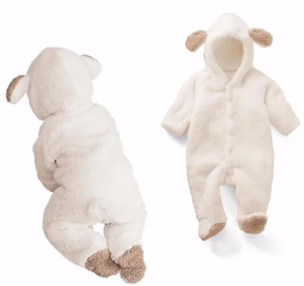 0-12M pagliaccetti neonato autunno inverno caldo pile neonati maschi ragazza Costume neonate abbigliamento animale tute bambino 3