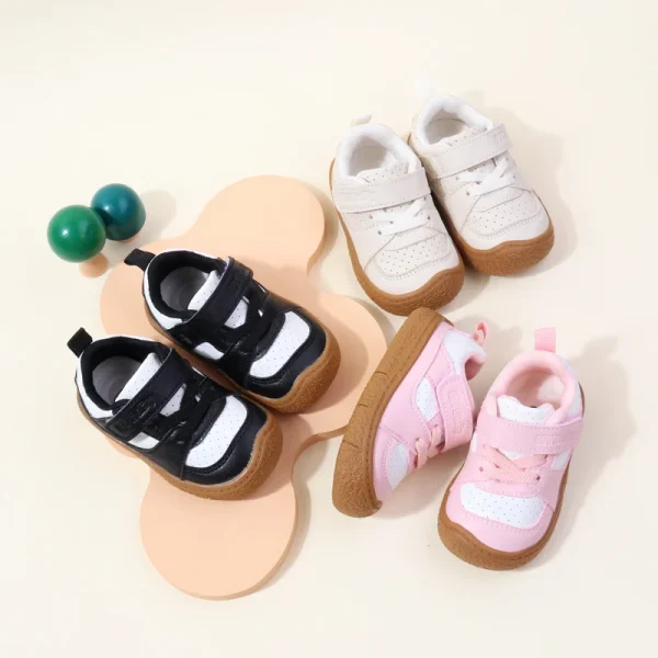Scarpe da bambino di alta qualità per bambini 1-5 anni suola in gomma antiscivolo morbido PU per ragazzi e ragazze stile primaverile e autunnale Ooydoor BM06 3