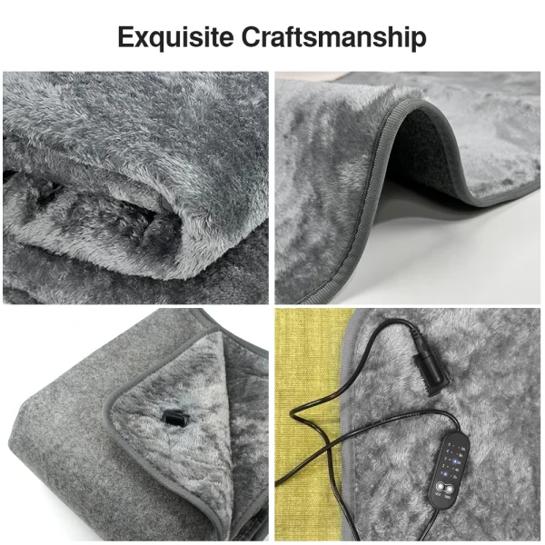 Coperta riscaldante elettrica 80 cm x 160 cm 150x160 cm Tappeti riscaldati elettrici Pad Ispessimento Letto per auto Materasso Scaldalatte Coperta riscaldata 5