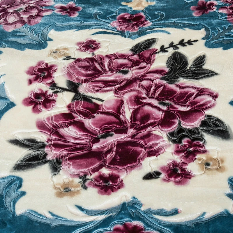 Coperta in visone Raschel a doppio strato 9,9 libbre Coperta da letto primaverile invernale super morbida in pelliccia sintetica ponderata e soffice 3