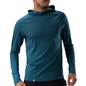 ZEALWOOD Camicia con cappuccio in lana merino da 17,5μm da uomo, leggera, traspirante, comoda, strato base, antiodore, traspirante, asciugatura rapida 1