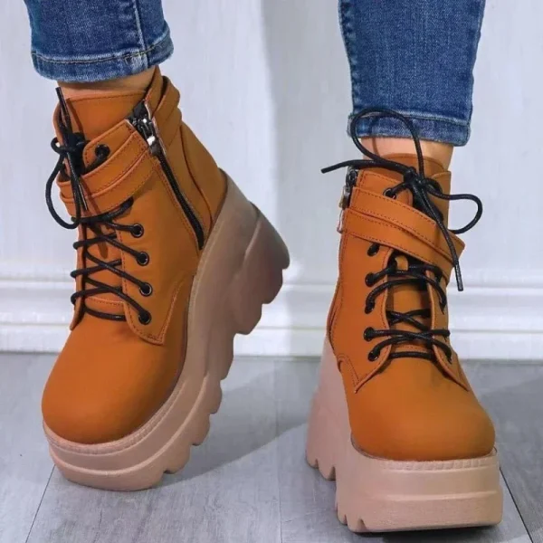 2024 nuove signore di inverno stivale con suola spessa High top outdoor antiscivolo scarpa con cerniera moda stivaletti casual comfort scarpe da donna 2