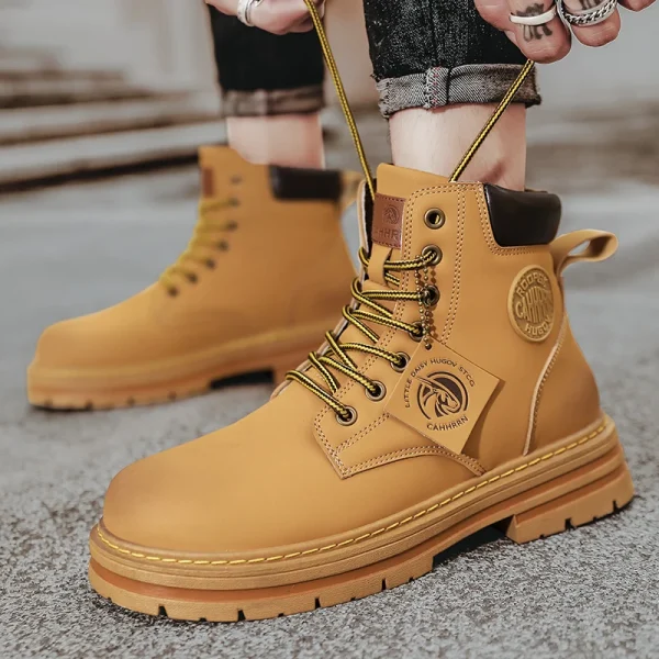 Stivali da equitazione Stivali da passeggio per uomo Stivali da esterno Marchi di lusso Stivaletti da uomo invernali Nuove scarpe casual alte dal design classico 6