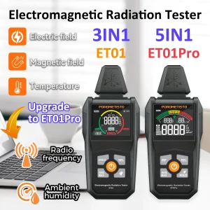 ET01/ET01Pro Tester di radiazioni elettromagnetiche Misuratore EMF digitale Rilevatore di radiazioni di campo elettromagnetico Analizzatori a tre assi 1