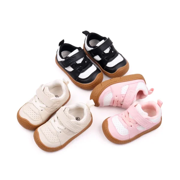 Scarpe da bambino di alta qualità per bambini 1-5 anni suola in gomma antiscivolo morbido PU per ragazzi e ragazze stile primaverile e autunnale Ooydoor BM06 4
