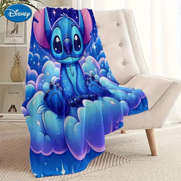 1 coperta Disney Stitch per una coperta accogliente e multifunzionale adatta per la casa, l'aperto, i viaggi, il campeggio, la coperta per il pisolino. 3