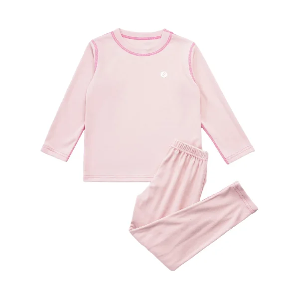 Set di biancheria intima termica in pile per bambini e ragazzi, abbigliamento per la casa, pigiameria, girocollo, maglietta a maniche lunghe con leggings, set da sci funzionali 4