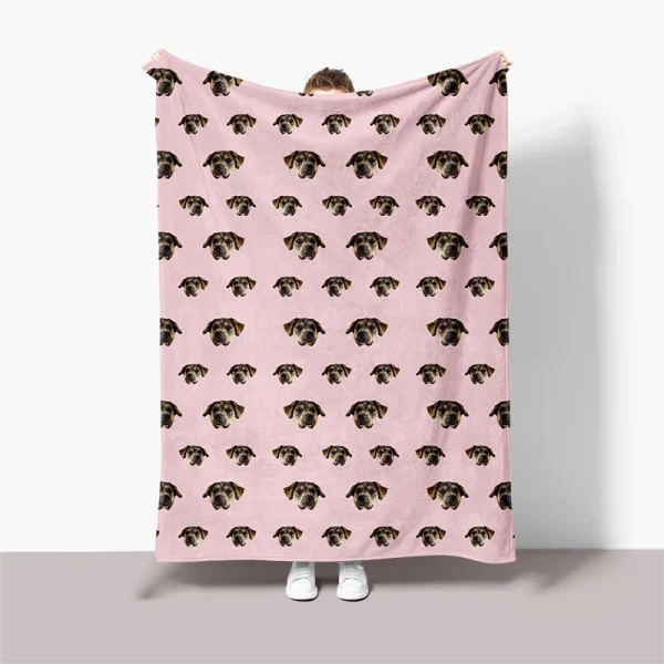 Coperta fotografica personalizzata per animali domestici, coperta personalizzata con testo fotografico, coperte personalizzate per faccia di cane, regali souvenir di compleanno per gli amici 4