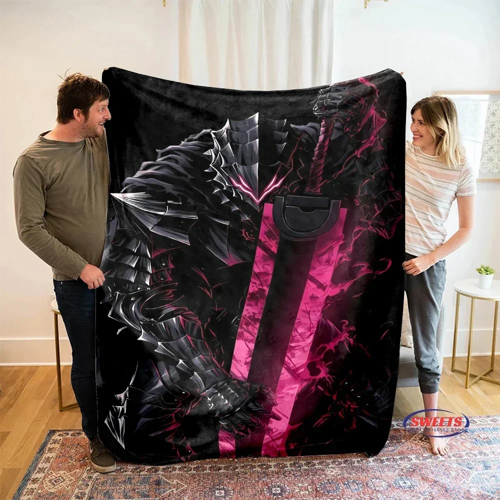 Coperta in morbida flanella Berserk classica 3D per letto, camera da letto, divano, picnic, tiro caldo per il tempo libero all'aperto, regalo per il pisolino 5