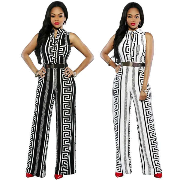 New Sexy Colorful High Street senza maniche Bodycon pagliaccetti tuta da donna con stampa 2023 Fashion Feminino tuta aderente 1