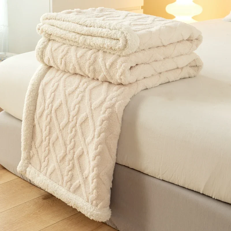 Coperta bifacciale in flanella, morbido poliestere caldo al 100% per l'inverno, 100x150 150x200 200x230 3