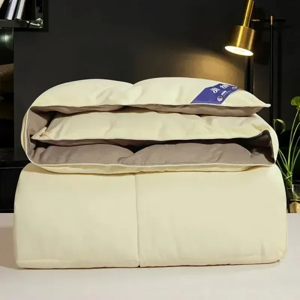 Piumino invernale in piuma d'oca bianca/anatra di alta qualità, piumino invernale, con fodera in cotone, spessa, doppia, completa, Queen, king size 3