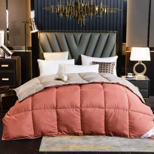 Goose Down Duvet Comforter Quilted Perfect Comfort Double Single Size Winter Thick Blanket Solid Color Bedclothes 1