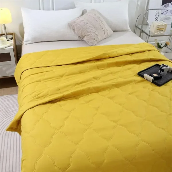 1PC coperta rinfrescante coperta traspirante delicata sulla pelle trapunta termica a doppia faccia comoda trapunta in tinta unita tessili per la casa 2