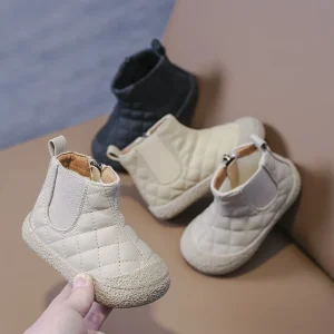 Stivali invernali per neonati stivali da neve per ragazze all'aperto scarpe in cotone per bambini in peluche scarpe Casual per bambini antiscivolo scarpe da bambino per neonati 1