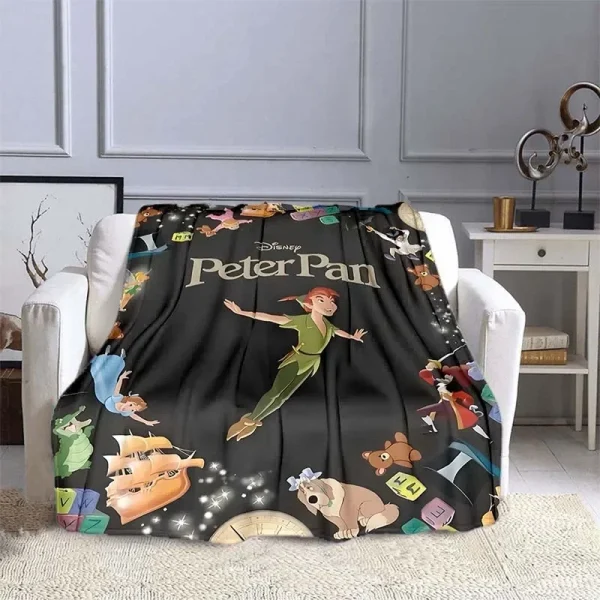 Coperta stampata Peter Pan coperta per adulti per bambini biancheria da letto morbida e calda per divano letto coperta da viaggio all'aperto 4
