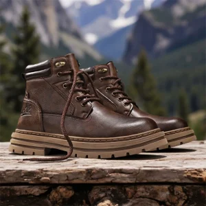 Nuovo autunno inverno uomo scarpe alte stivali da moto moda stivaletti per il tempo libero all'aperto comode sneakers Botas stringate da uomo 1