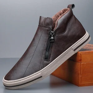 2020 scarpe Casual da uomo mocassini caldi invernali da uomo italiani mocassini Slip traspiranti su scarpe da guida nere taglie forti 38-46 1