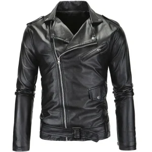 2023 primavera autunno peluche nuovo tempo libero moda uomo cappotto in pelle cappotto dimagrante moto abbigliamento da uomo 1