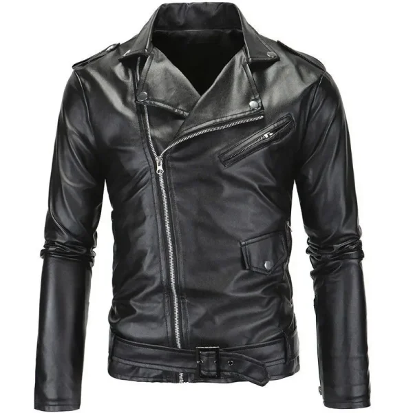 2023 primavera autunno peluche nuovo tempo libero moda uomo cappotto in pelle cappotto dimagrante moto abbigliamento da uomo 1