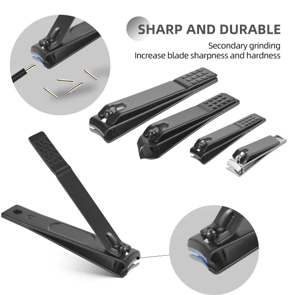 8/32pcs Set manicure Kit pedicure professionale Forbici per unghie Kit per toelettatura Frese per manicure in acciaio inossidabile Strumenti per la bellezza delle unghie 4