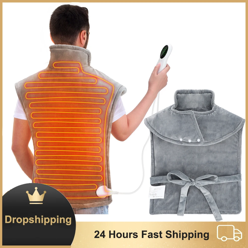 Coperta riscaldante invernale avvolgente per cuscino riscaldante elettrico per spalla collo addome gamba sollievo dal dolore in vita tenere in caldo scialle riscaldato 60*90cm 1