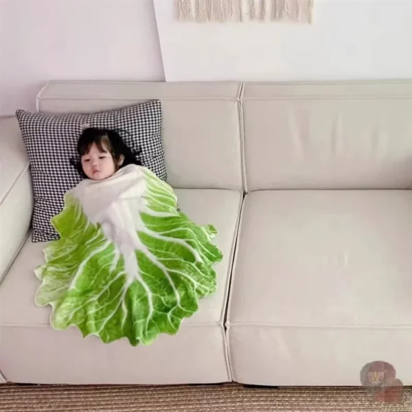 Coperta creativa di flanella Baby Bok Choy coperta di cavolo coperta per bambini coperta divertente coperta per dormire a pranzo prima scelta 2