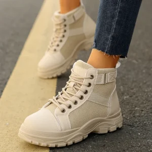 Stivali alti da donna Stivali da moto da uomo con suola spessa moda Sneaker casual traspirante antiscivolo 2025 Nuovi stivaletti da donna 36-45 1