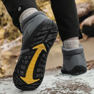 Stivali da neve invernali Scarpe da trekking a piedi nudi Stivaletti foderati caldi impermeabili Stivaletti alla caviglia con punta larga antiscivolo per escursionismo e arrampicata 1
