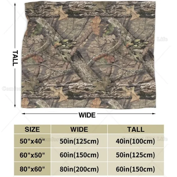 Camo caccia Camouflage Forest Throw coperta Super Soft Warm Bed coperte per divano divano Office Car Cozy flanella peluche coperta 3