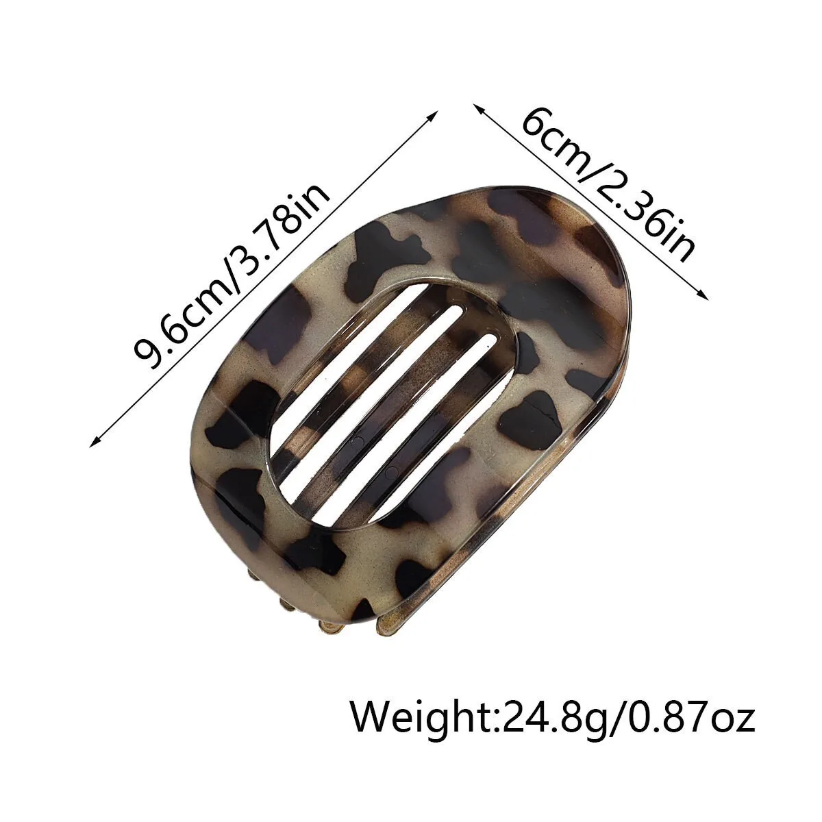 Fermagli per capelli piatti ovali alla moda per le donne Clip a becco d'anatra opaca Accessori per capelli per panini posteriori della testa Ornamento per capelli con clip semplice 3