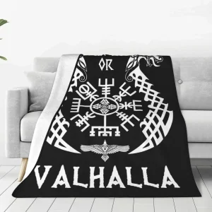 Victory Or Valhalla Viking coperta Odin Norse God Ragnar lothspray Fuzzy fantastiche coperte calde per la casa estate 1