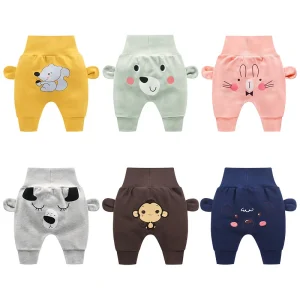Pantaloni carini per bambini Ragazzi Ragazza Cartone animato Protezione a vita alta Pancia Bambini Bambino Primavera Autunno Pantaloni neonato 1