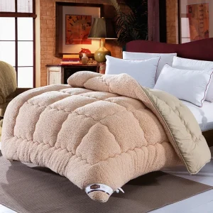 Piumino invernale in lana d'agnello Piumino caldo Trapunta in cotone cammello Coperta addensata King Queen Size Trapunta singola doppia in cashmere per coppia 1