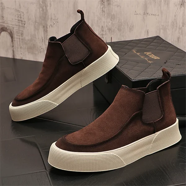 2025 inverno Chelsea Trend stivaletto da uomo a punta Slip On scarpe Casual mocassini appartamenti calzature sportive da passeggio Zapatillas Hombre 1