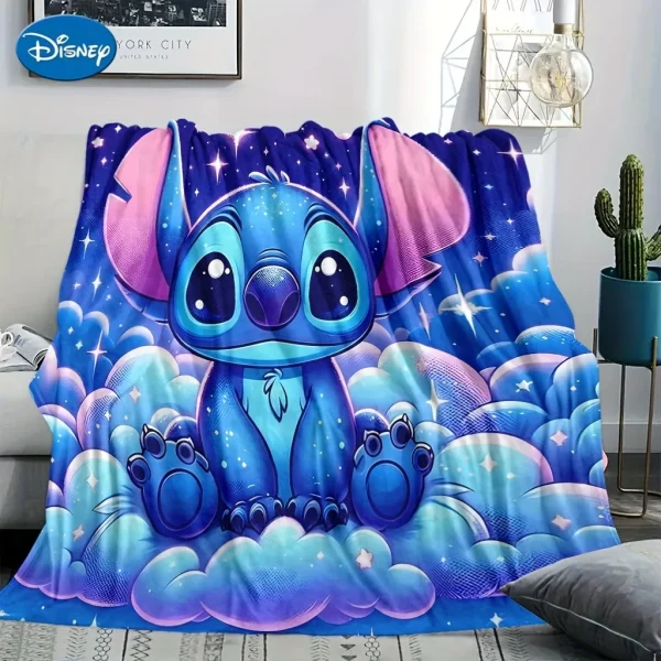 1 coperta Disney Stitch per una coperta accogliente e multifunzionale adatta per la casa, l'aperto, i viaggi, il campeggio, la coperta per il pisolino. 5